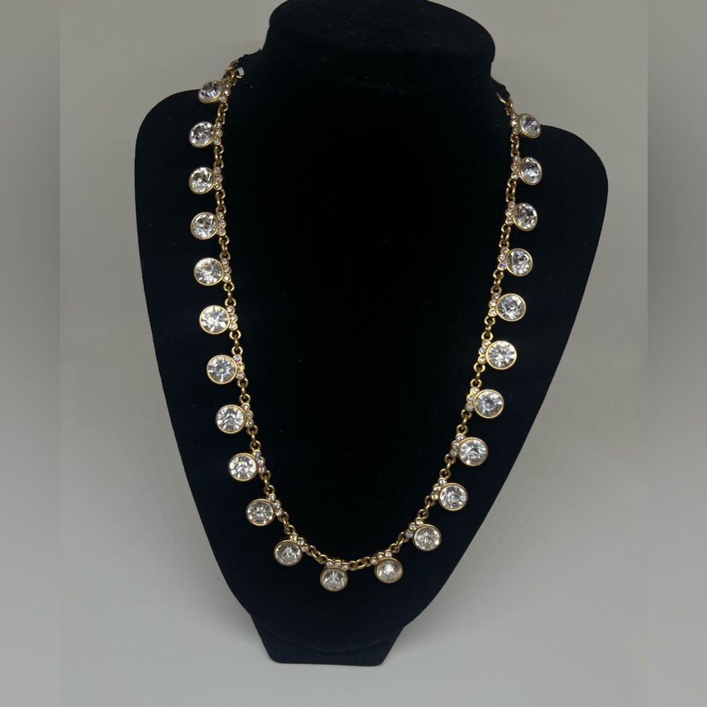 J.‎ Crew Rhinestone Gold-Tone Necklace Beautiful!